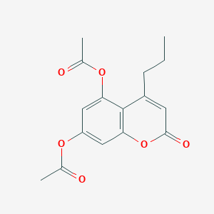 molecular formula C16H16O6 B5746502 2-oxo-4-propyl-2H-chromene-5,7-diyl diacetate CAS No. 101169-75-9