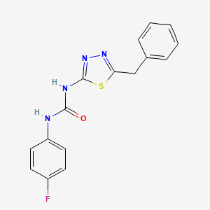 molecular formula C16H13FN4OS B5746519 N-(5-benzyl-1,3,4-thiadiazol-2-yl)-N'-(4-fluorophenyl)urea 