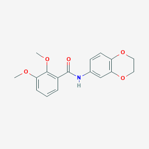 molecular formula C17H17NO5 B5746525 N-(2,3-dihydro-1,4-benzodioxin-6-yl)-2,3-dimethoxybenzamide 