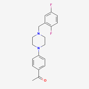 molecular formula C19H20F2N2O B5746531 1-{4-[4-(2,5-difluorobenzyl)-1-piperazinyl]phenyl}ethanone 