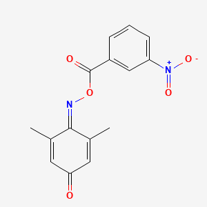 molecular formula C15H12N2O5 B5746558 2,6-dimethylbenzo-1,4-quinone 1-[O-(3-nitrobenzoyl)oxime] 