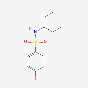 molecular formula C11H16FNO2S B5746566 N-(1-ethylpropyl)-4-fluorobenzenesulfonamide 