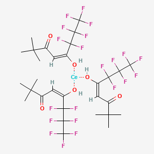 molecular formula C30H33CeF21O6 B574658 Tris(6,6,7,7,8,8,8-heptafluoro-2,2-dimethyl-3,5-octanedionate)cerium(III) CAS No. 172424-98-5
