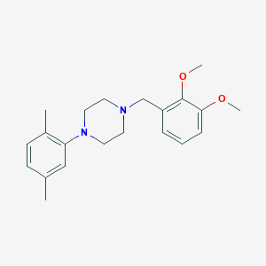 molecular formula C21H28N2O2 B5746594 1-(2,3-dimethoxybenzyl)-4-(2,5-dimethylphenyl)piperazine 