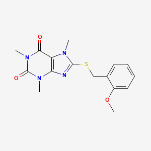 8-[(2-methoxybenzyl)thio]-1,3,7-trimethyl-3,7-dihydro-1H-purine-2,6-dione