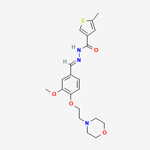 molecular formula C20H25N3O4S B5746613 N'-{3-methoxy-4-[2-(4-morpholinyl)ethoxy]benzylidene}-5-methyl-3-thiophenecarbohydrazide 