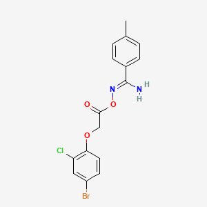 N'-{[(4-bromo-2-chlorophenoxy)acetyl]oxy}-4-methylbenzenecarboximidamide