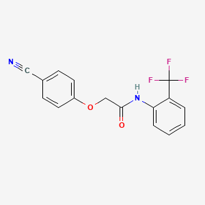 molecular formula C16H11F3N2O2 B5746640 2-(4-cyanophenoxy)-N-[2-(trifluoromethyl)phenyl]acetamide 