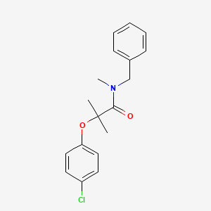 molecular formula C18H20ClNO2 B5746650 N-benzyl-2-(4-chlorophenoxy)-N,2-dimethylpropanamide 