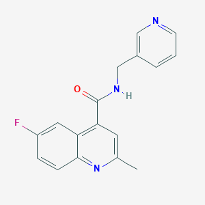 6-fluoro-2-methyl-N-(3-pyridinylmethyl)-4-quinolinecarboxamide