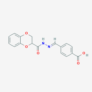 4-[2-(2,3-dihydro-1,4-benzodioxin-2-ylcarbonyl)carbonohydrazonoyl]benzoic acid