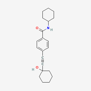 N-cyclohexyl-4-[(1-hydroxycyclohexyl)ethynyl]benzamide