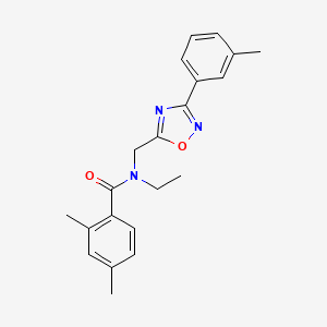 molecular formula C21H23N3O2 B5746694 N-ethyl-2,4-dimethyl-N-{[3-(3-methylphenyl)-1,2,4-oxadiazol-5-yl]methyl}benzamide 