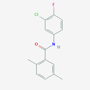 N-(3-chloro-4-fluorophenyl)-2,5-dimethylbenzamide