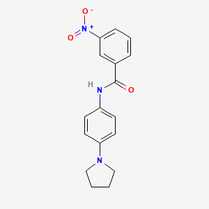 molecular formula C17H17N3O3 B5746712 3-nitro-N-[4-(1-pyrrolidinyl)phenyl]benzamide 