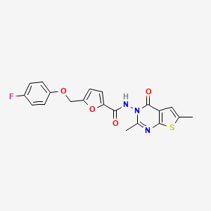 N-(2,6-dimethyl-4-oxothieno[2,3-d]pyrimidin-3(4H)-yl)-5-[(4-fluorophenoxy)methyl]-2-furamide