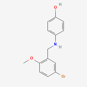 molecular formula C14H14BrNO2 B5746735 4-[(5-bromo-2-methoxybenzyl)amino]phenol 