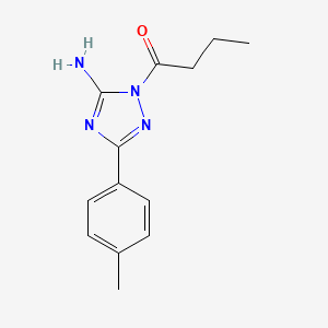 molecular formula C13H16N4O B5746762 1-butyryl-3-(4-methylphenyl)-1H-1,2,4-triazol-5-amine 