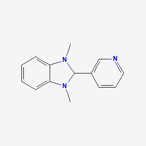 molecular formula C14H15N3 B5746765 1,3-dimethyl-2-(3-pyridinyl)-2,3-dihydro-1H-benzimidazole 