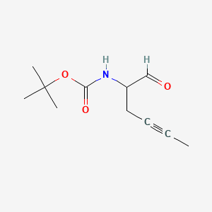 molecular formula C11H17NO3 B574677 Tert-butyl 1-oxohex-4-yn-2-ylcarbamate CAS No. 183500-62-1
