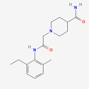 1-{2-[(2-ethyl-6-methylphenyl)amino]-2-oxoethyl}-4-piperidinecarboxamide