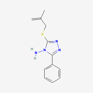 molecular formula C12H14N4S B5746874 3-[(2-methyl-2-propen-1-yl)thio]-5-phenyl-4H-1,2,4-triazol-4-amine 