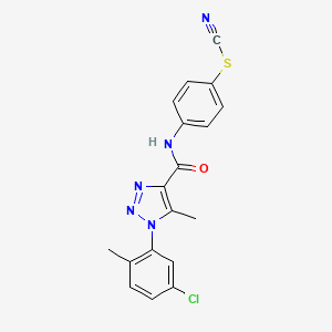 4-({[1-(5-chloro-2-methylphenyl)-5-methyl-1H-1,2,3-triazol-4-yl]carbonyl}amino)phenyl thiocyanate