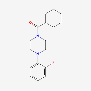 molecular formula C17H23FN2O B5746896 1-(cyclohexylcarbonyl)-4-(2-fluorophenyl)piperazine 