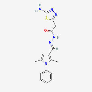 2-(5-amino-1,3,4-thiadiazol-2-yl)-N'-[(2,5-dimethyl-1-phenyl-1H-pyrrol-3-yl)methylene]acetohydrazide