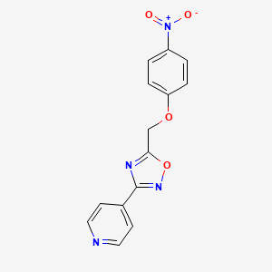 4-{5-[(4-nitrophenoxy)methyl]-1,2,4-oxadiazol-3-yl}pyridine