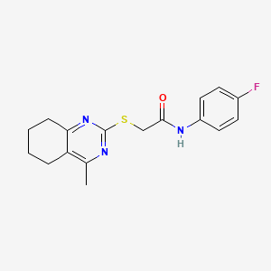 N-(4-fluorophenyl)-2-[(4-methyl-5,6,7,8-tetrahydro-2-quinazolinyl)thio]acetamide