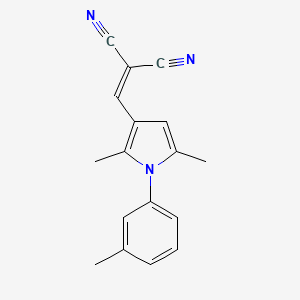 molecular formula C17H15N3 B5746951 {[2,5-dimethyl-1-(3-methylphenyl)-1H-pyrrol-3-yl]methylene}malononitrile 