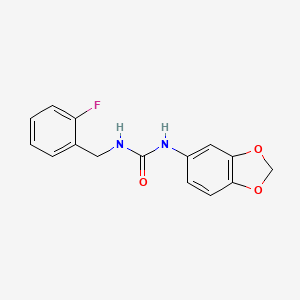 N-1,3-benzodioxol-5-yl-N'-(2-fluorobenzyl)urea