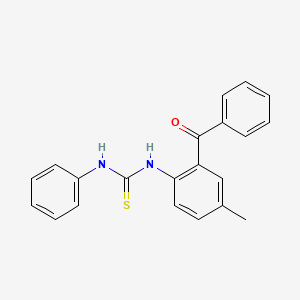 molecular formula C21H18N2OS B5746960 N-(2-benzoyl-4-methylphenyl)-N'-phenylthiourea 