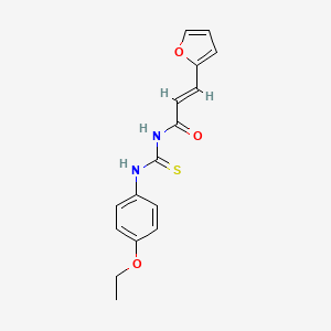 molecular formula C16H16N2O3S B5746974 N-{[(4-ethoxyphenyl)amino]carbonothioyl}-3-(2-furyl)acrylamide 