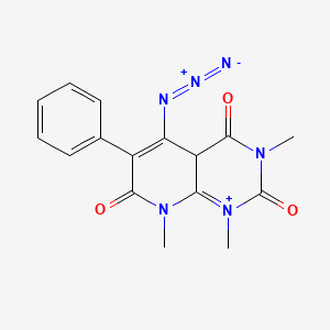 molecular formula C16H14N6O3 B574699 5-Azido-1,3,8-trimethyl-6-phenylpyrido[2,3-d]pyrimidine-2,4,7(1H,3H,8H)-trione CAS No. 189998-48-9