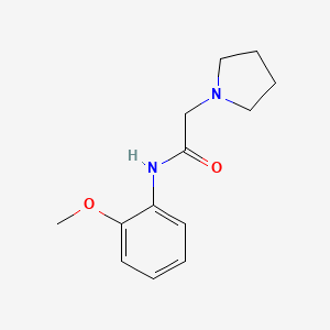 molecular formula C13H18N2O2 B5746996 N-(2-methoxyphenyl)-2-(1-pyrrolidinyl)acetamide 
