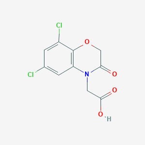 molecular formula C10H7Cl2NO4 B5747016 (6,8-dichloro-3-oxo-2,3-dihydro-4H-1,4-benzoxazin-4-yl)acetic acid 