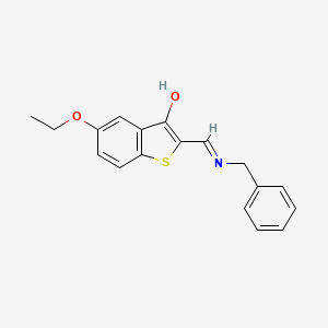 molecular formula C18H17NO2S B5747018 2-[(benzylamino)methylene]-5-ethoxy-1-benzothiophen-3(2H)-one 