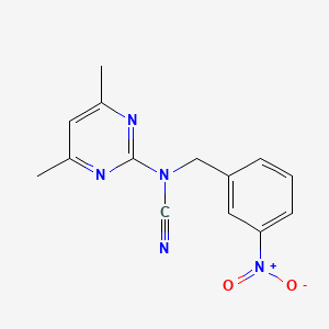 molecular formula C14H13N5O2 B5747026 (4,6-dimethyl-2-pyrimidinyl)(3-nitrobenzyl)cyanamide 