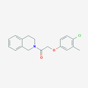 molecular formula C18H18ClNO2 B5747029 2-[(4-chloro-3-methylphenoxy)acetyl]-1,2,3,4-tetrahydroisoquinoline 