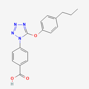 molecular formula C17H16N4O3 B5747039 4-[5-(4-propylphenoxy)-1H-tetrazol-1-yl]benzoic acid 