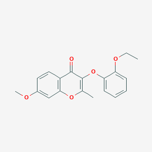 molecular formula C19H18O5 B5747046 3-(2-ethoxyphenoxy)-7-methoxy-2-methyl-4H-chromen-4-one 