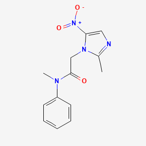 molecular formula C13H14N4O3 B5747053 N-methyl-2-(2-methyl-5-nitro-1H-imidazol-1-yl)-N-phenylacetamide 