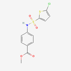 molecular formula C12H10ClNO4S2 B5747079 methyl 4-{[(5-chloro-2-thienyl)sulfonyl]amino}benzoate 
