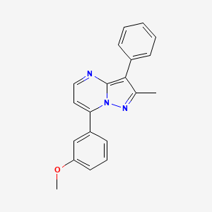 molecular formula C20H17N3O B5747088 7-(3-methoxyphenyl)-2-methyl-3-phenylpyrazolo[1,5-a]pyrimidine 