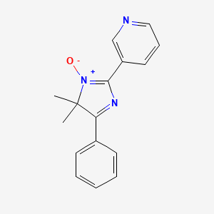 molecular formula C16H15N3O B5747093 3-(4,4-dimethyl-3-oxido-5-phenyl-4H-imidazol-2-yl)pyridine 