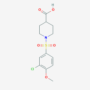 1-[(3-chloro-4-methoxyphenyl)sulfonyl]-4-piperidinecarboxylic acid