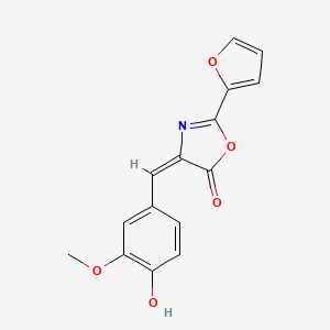 molecular formula C15H11NO5 B5747122 2-(2-furyl)-4-(4-hydroxy-3-methoxybenzylidene)-1,3-oxazol-5(4H)-one 