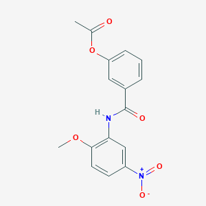 molecular formula C16H14N2O6 B5747124 3-{[(2-methoxy-5-nitrophenyl)amino]carbonyl}phenyl acetate 